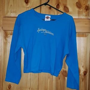 Harley davidson shirt women's size XL crop top
